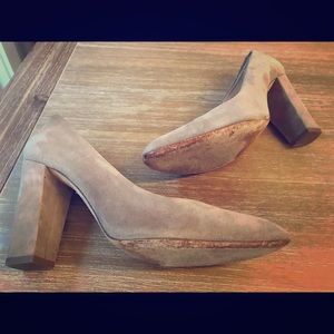 JCrew Suede Block Heel Pumps